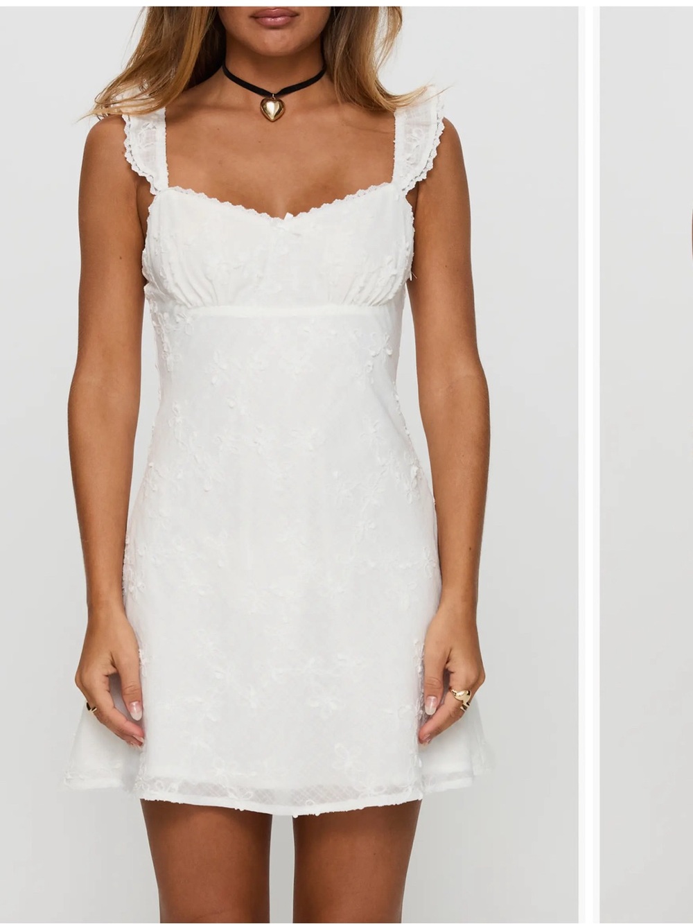 Princess Polly Beacall Embroidered Mini Sun Dress
